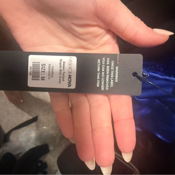 Fashion Nova Blue Sequin Dress - Picture 4 of 4